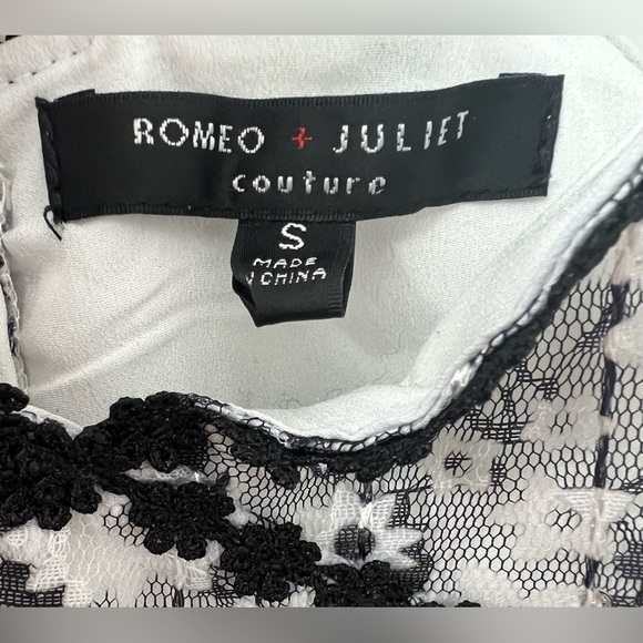 Romeo + Juliet Couture Blackwhite Floral Iridescent sequin mini dress (Size S) - Picture 11 of 11